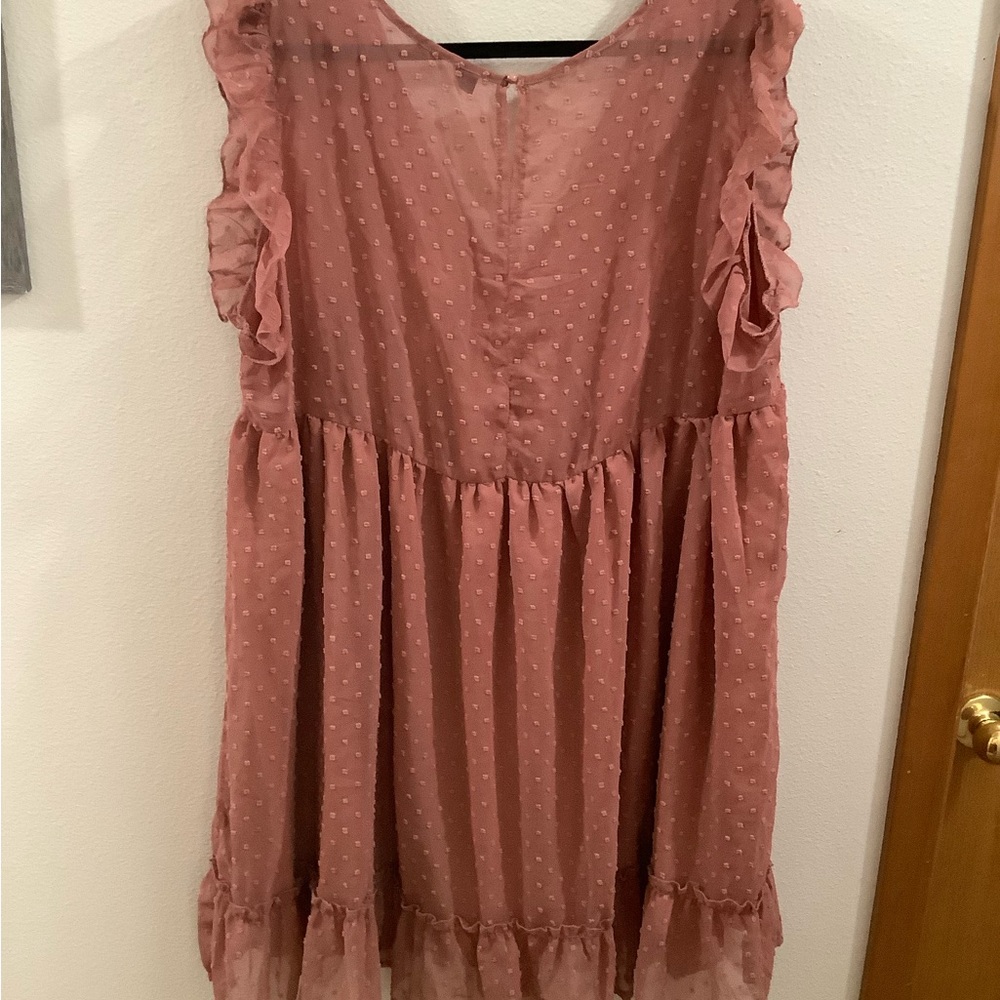 SHEIN Dusty Rose Ruffle Mini Dress - Picture 3 of 3